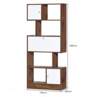 رف تخزين مع أدراج عدة ألوان