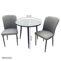 طقم طاولة وكرسيين رخام عدة ألوان