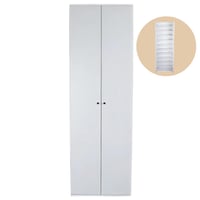 دولاب أبيض بابين