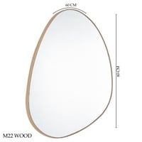 مرايا خشب 80سم عدة ألوان