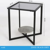 طاولة كوفي لون اسود ورمادي