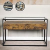 كونسول خشب وزجاج 120 سم عدة الوان