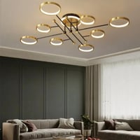 ثريا ليد مودرن أسود+ برونزي 3 اضاءات