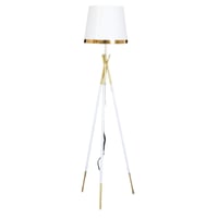 اباجورة طويلة عصرية لون ابيض وذهبي