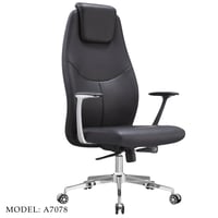 كرسي مكتب جلد فخم دوار عدة ألوان