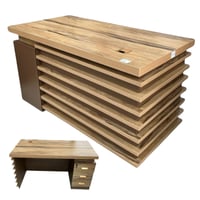 طاولة مكتب لون خشبي مقاس 120و140 سم