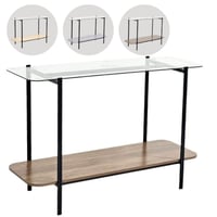 كونسول خشب وزجاج 120 سم عدة ألوان