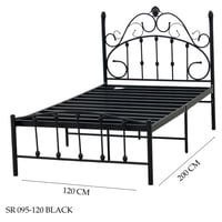 سرير عدة مقاسات لون أسود