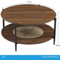 طاولة خشب وراتان عدة ألوان