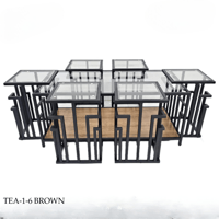 طقم طاولات زجاج عدة ألوان