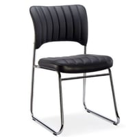 كرسي مكتب ثابت جلد اسود