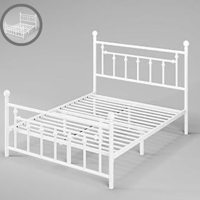 سرير نفر ونفر ونص لون ابيض