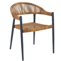 طقم 2 كراسي بحبل لون أصفر