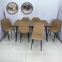 طقم طاولة طعام و6 كراسي عدة ألوان