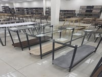 كونسول زجاج وخشب عدة ألوان