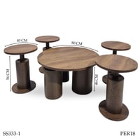 طقم طاولات خشب عدة الوان