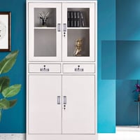 دولاب حديد مع زجاج عدة ألوان