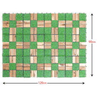 أرضية عشب وخشب 12 قطعة عدة أشكال