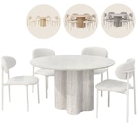 طقم طاولة طعام 4و6 كراسي عدة ألوان