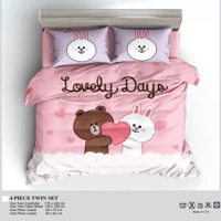 طقم مفرش اطفال 4 قطع عدة الوان