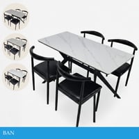 طقم طاولة بورسلان 4 كراسي عدة أشكال