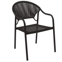 طقم 2 كراسي مزينة بحبل لون أسود