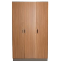 دولاب ملابس خشبي ورمادي 120 سم