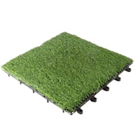 أرضية عشب صناعي أخضر 12 قطعة