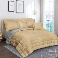 طقم مفارش مضغوط 6 قطعه عدة ألوان