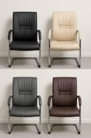 كراسي مكاتب ثابت جلد مميز عدة الوان