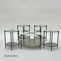 طقم طاولات خدمة زجاج عدة ألوان