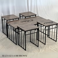 طقم طاولات وسط وخدمة عدة الوان