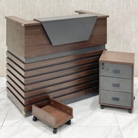 كـونـتـر استقبال مع انارة داخلية بني فاتح عدة مقاس...