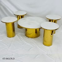 طاوله ستيل ورخام دائري ومربع