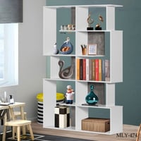 رف تخزين خشب عدة ألوان