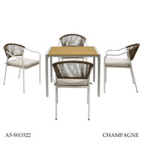 طقم طاولة وأربع كراسي عدة الوان