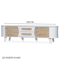 طاولة بلازما مودرن 160او180سم لون ابيض وخشبي