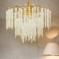 ثريا كريستال عناقيد ذهبي 80 سم