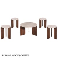 طقم طاولات خشب عدة ألوان