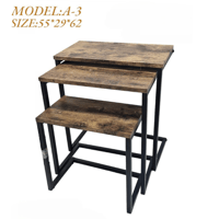 طقم طاولات لون خشبي