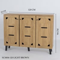 دولاب بابين وثلاث ابواب لون بني فاتح