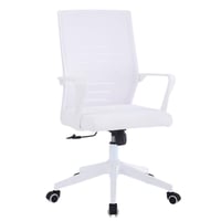 طقم 2 كراسي مكاتب لون أبيض