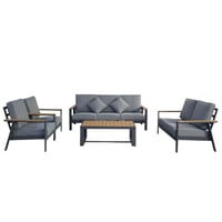 جلسة خارجية 7 أشخاص لون رمادي غامق