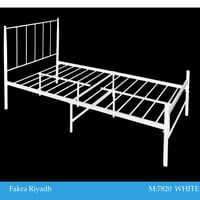 سرير معدن أبيض مقاس 120و90 سم