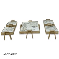 طقم طاولات ارضي وسط عدة الوان