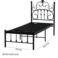 سرير عدة مقاسات لون أسود