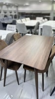 طقم طاولة طعام بني 6و4 كراسي