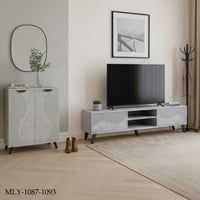 طقم طاولة تلفاز 160سم عدة الوان