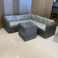 طقم جلسة خارجية رمادي