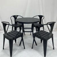 كرسي كوفي معدن لون أسود